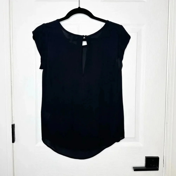 JOIE 100% Silk Rancher Black Pocket Blouse Size XS Neutral Dark Academia0 - Picture 6 of 6